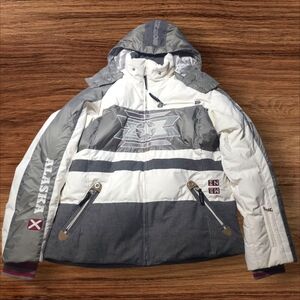 Men's Bogner Santo-D Down Silver and White Ski Jacket Size XL
